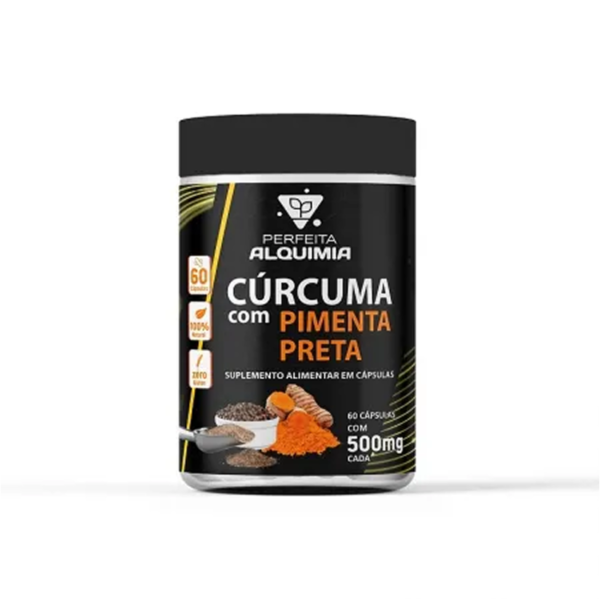 CURCUMA COM PIMENTA PRETA 410MG 60 CAPS PERFEITA ALQUIMIA